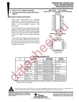 SN74AHCT240NSR datasheet  